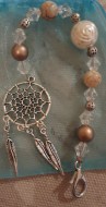 Web Of Life Rose Brown Scissorfob